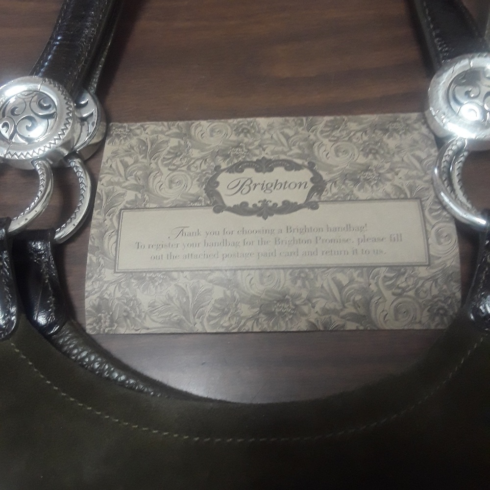BRIGHTON SUEDE AND LEATHER PURSE nwot